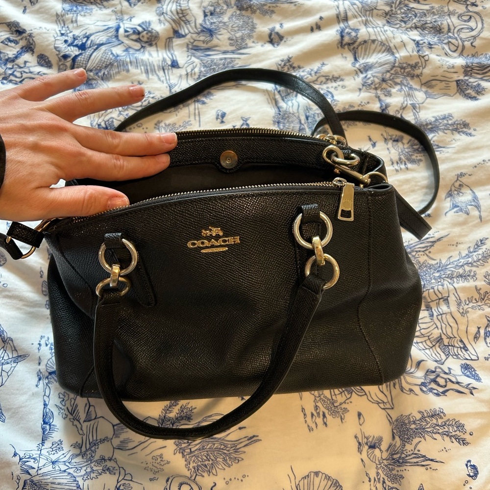 Coach Black Leather Satchel